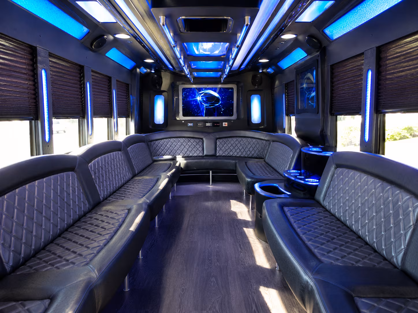 st peters 28 passenger party bus inside