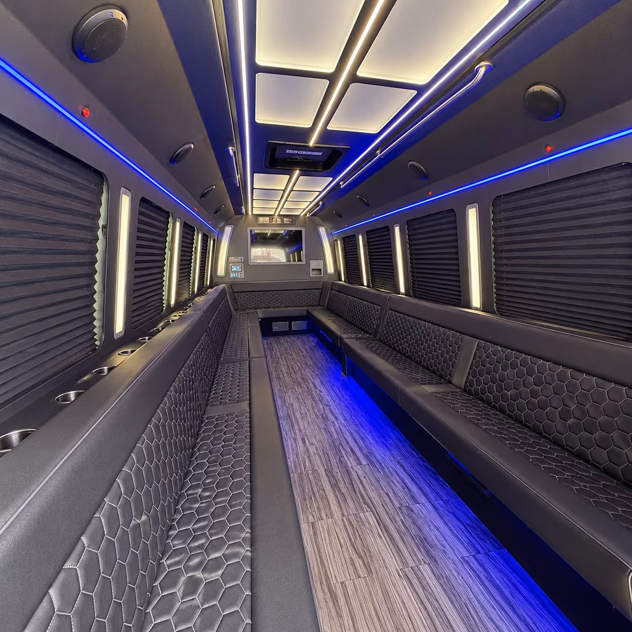st peters 30 passenger party bus interior